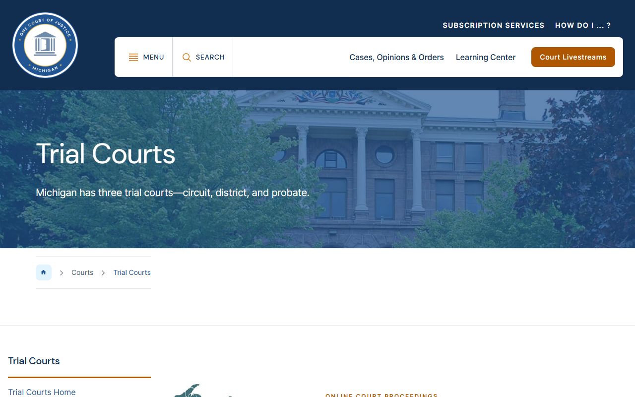 Isabella County Circuit Court records Michigan trial court structure
