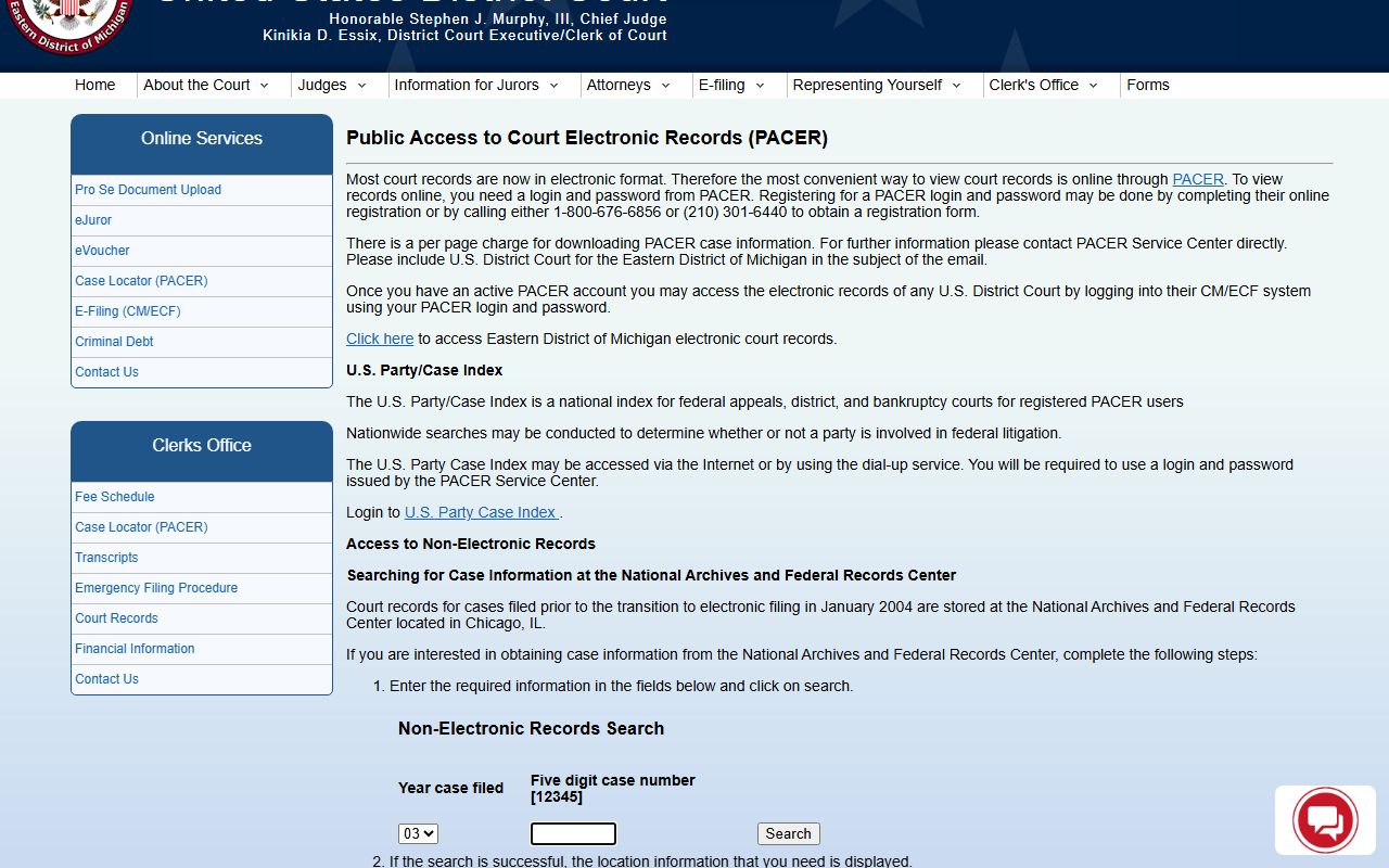 Isabella County divorce records federal civil and criminal record access page