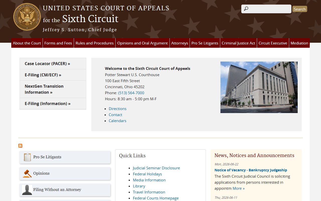 Isabella County probate records federal appellate court homepage